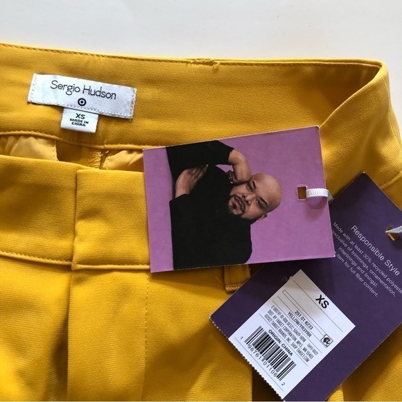 Sergio Hudson x Target Yellow High-Waist Wide Leg Tailored Trousers - Size XS - Picture 7 of 16